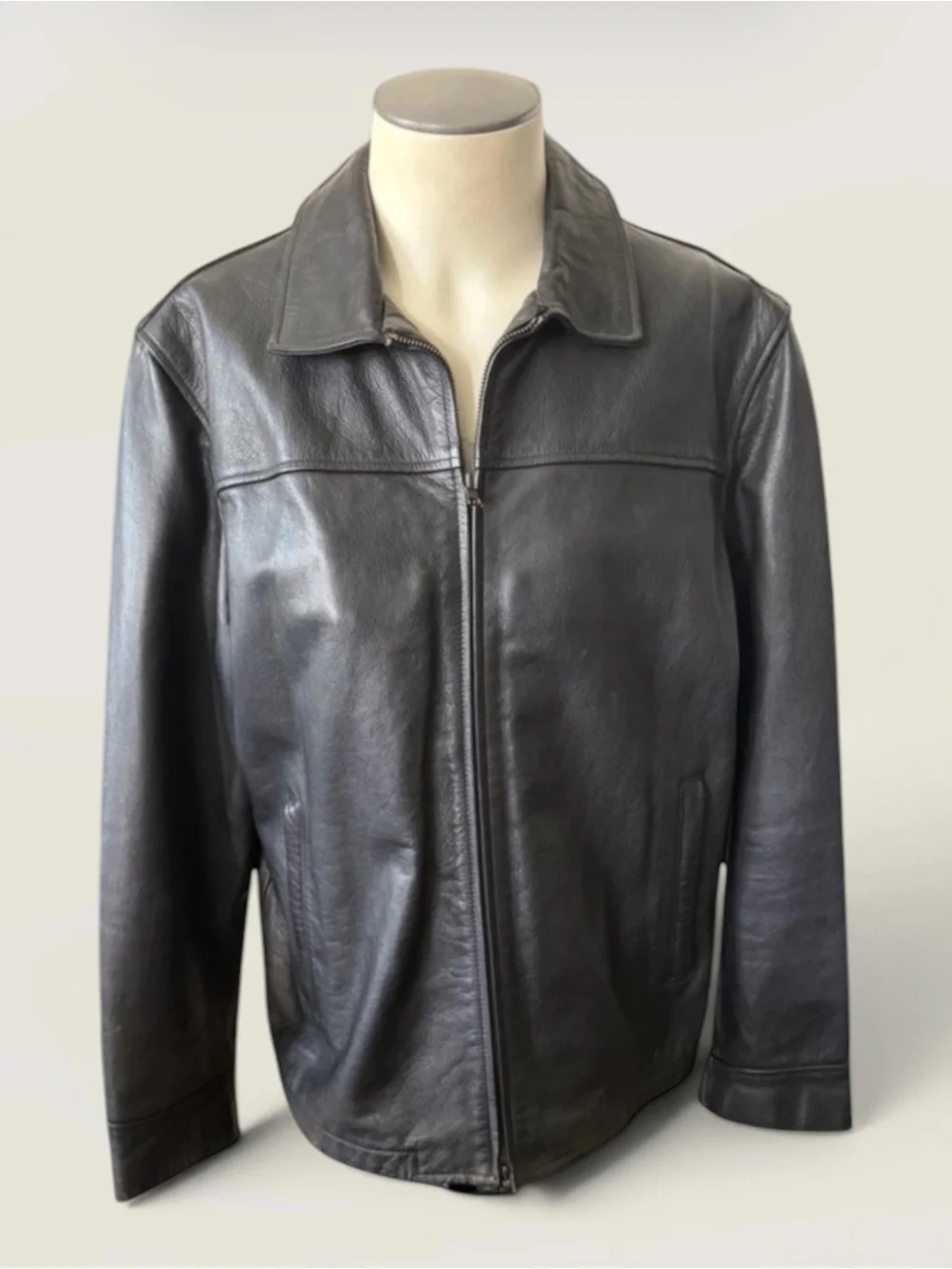 VTG! BANANA REPUBLIC Leather Jacket Size XL